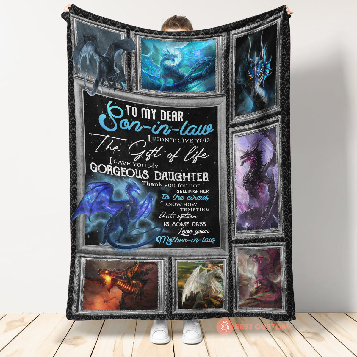 Gift For Son-in-law Blanket, To My Son In Law I Gave You My Gorgeous Daughter Dragon - Love From Mother-in-law 1666585606296.jpg