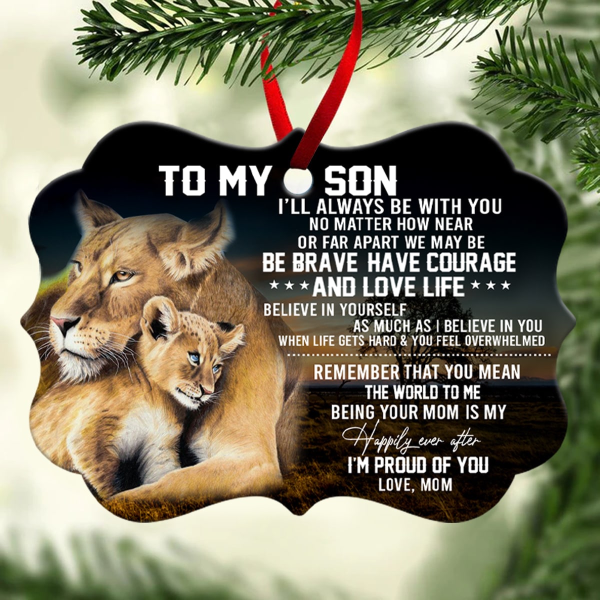 Gift For Son Ornament, So Proud Of You You Mean The World To Me Love From Mom 1666684695054.jpg