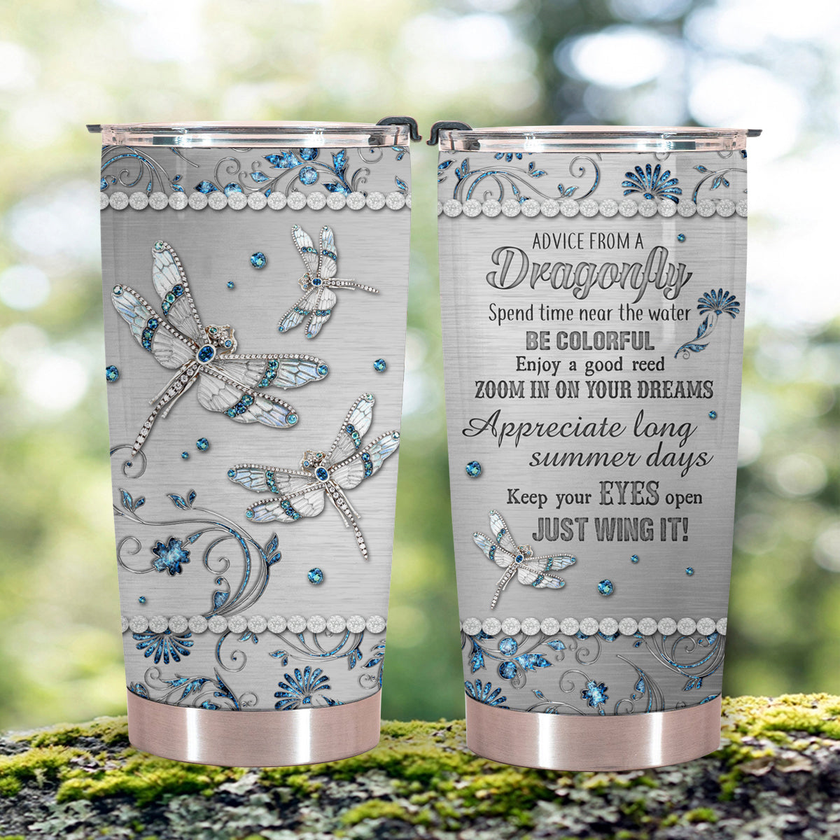 Best Custom Dragonfly Gift For Women - Boho Gifts For Women With Positive Inspirational Quote - Motivational, Religious, Spiritual, Inspirational 20oz Stainless Steel Tumbler Gifts For Women 1666689594728.jpg