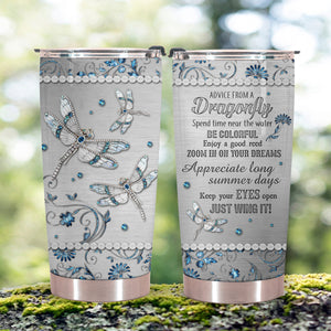 Best Custom Dragonfly Gift For Women - Boho Gifts For Women With Positive Inspirational Quote - Motivational, Religious, Spiritual, Inspirational 20oz Stainless Steel Tumbler Gifts For Women 1666689594728.jpg