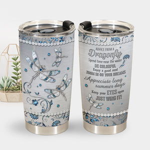 Best Custom Dragonfly Gift For Women - Boho Gifts For Women With Positive Inspirational Quote - Motivational, Religious, Spiritual, Inspirational 20oz Stainless Steel Tumbler Gifts For Women 1666689595510.jpg