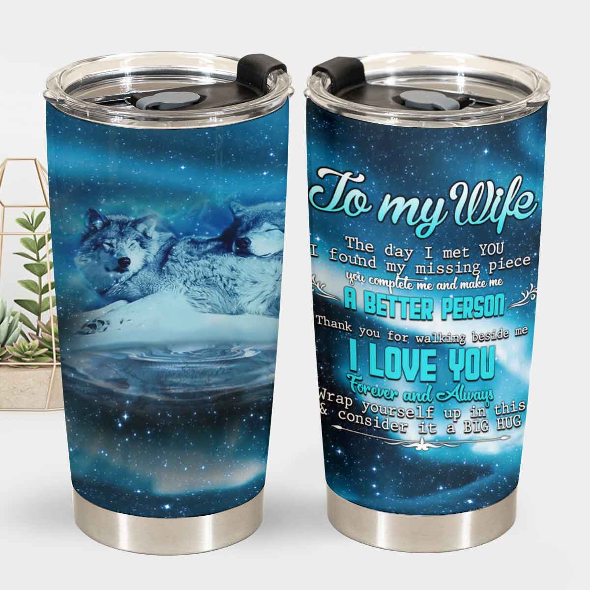 Gift For Wife Blanket, To My Wife I Love You Wolf Fleece Blanket 1666691479671.jpg