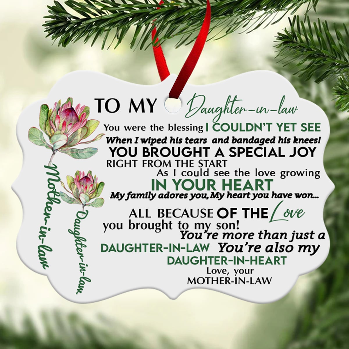 Gift For Daughter In Law Ornament, From Mom To My Daughter in Law You Were The Blessing Gifts From Mother In Law 1666774675280.jpg