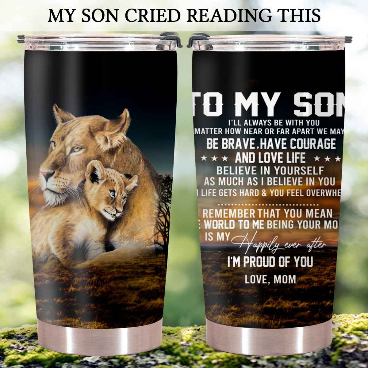 Gift For Son Tumbler, To My Son Be Brave Lion Mom - Love From Mom 1667294169567.jpg
