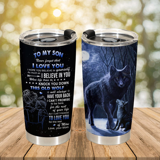 Son Tumbler, Gift For Son From Mom, To My Son Never Forget That I Love You Skinny Tumbler, Birthday Gift Ideas For Son 1667552639853.jpg