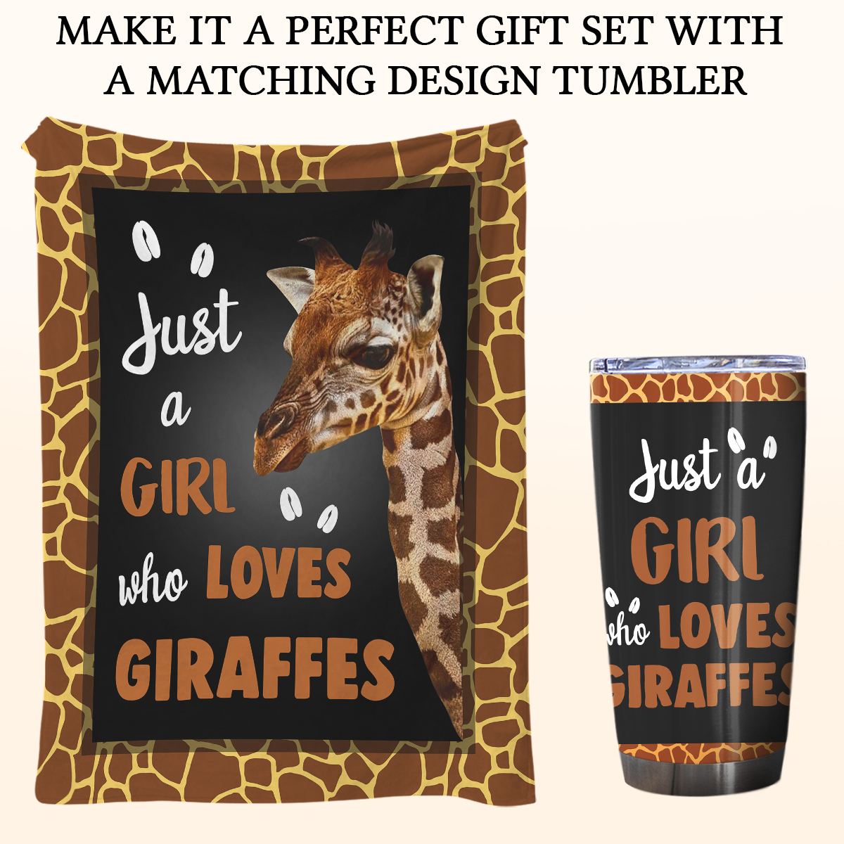 Giraffe Blanket, Just A Girl Who Loves Giraffes 1668581096332.jpg