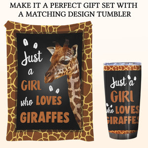 Giraffe Blanket, Just A Girl Who Loves Giraffes 1668581096332.jpg
