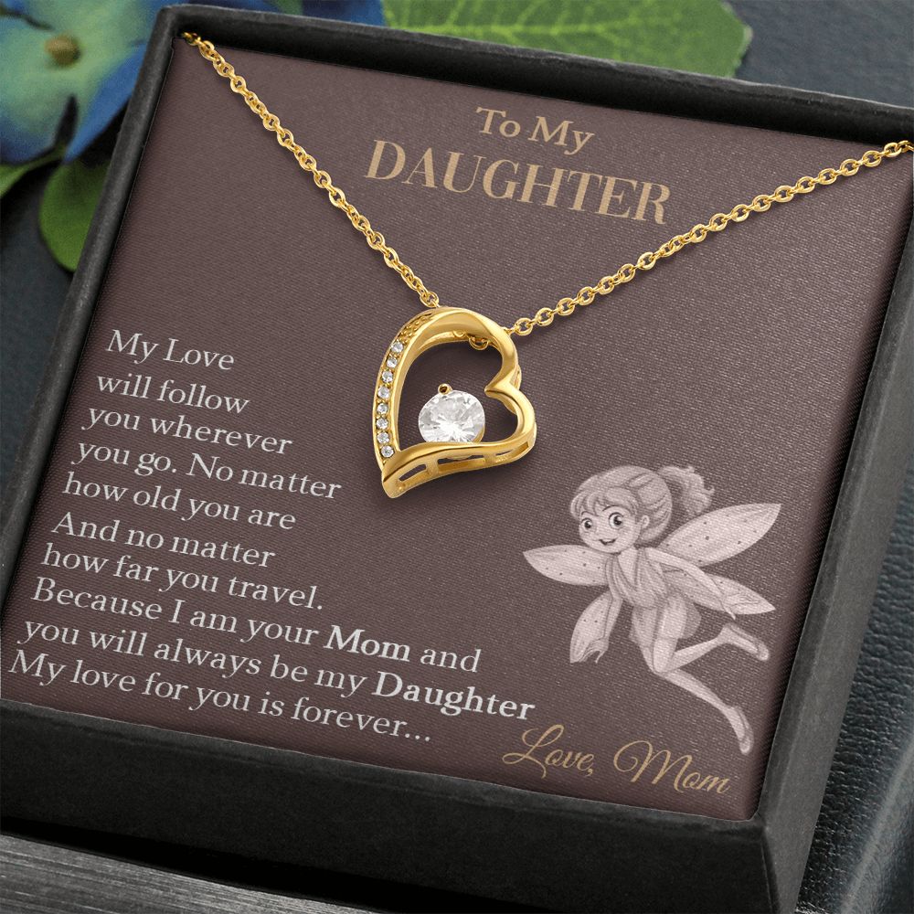 To My Daughter My Love For You Is Forever Necklace With Message Card, Gift For Daughter, Meaningful Gift, Love From Mom. 1668590474074.jpg