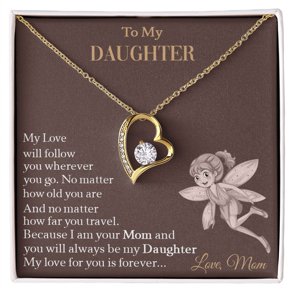 To My Daughter My Love For You Is Forever Necklace With Message Card, Gift For Daughter, Meaningful Gift, Love From Mom. 1668590474107.jpg