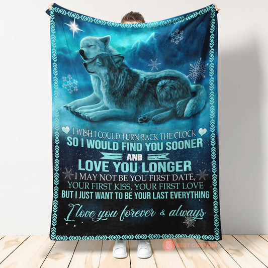 Best Valentine Gift For Girlfriend, Wolf Couple Winter Fleece Blanket For Spouse Home Decor Bedding Couch Sofa Soft And Comfy Cozy 1672997072400.jpg