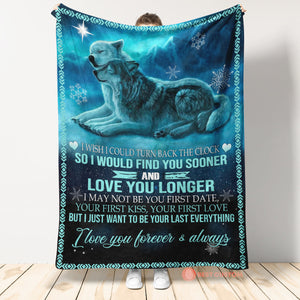 Best Valentine Gift For Girlfriend, Wolf Couple Winter Fleece Blanket For Spouse Home Decor Bedding Couch Sofa Soft And Comfy Cozy 1672997072400.jpg