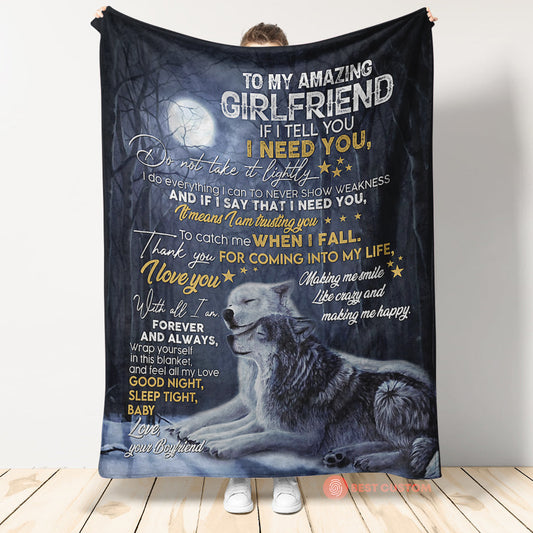 Best Valentine Gift For Girlfriend, Making Me Smile Like Crazy Fleece Blanket Gift For Family,Birthday,Girlfriend,Wife,Couple,Gift Home Decor Bedding Couch Sofa Soft and Comfy Cozy 1672997881304.jpg