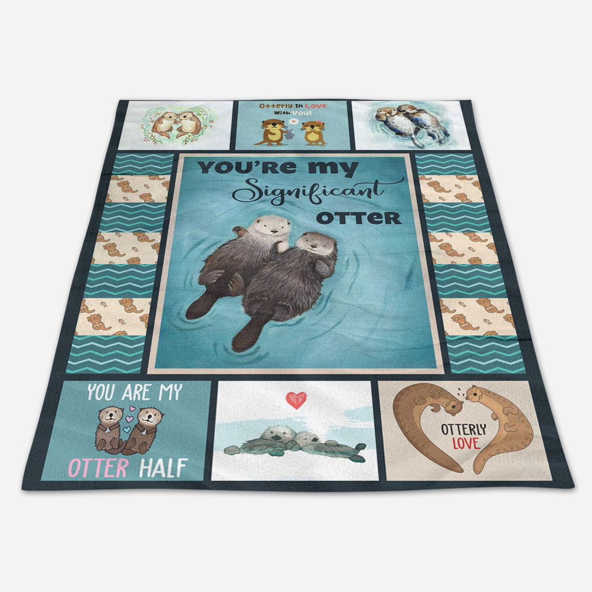 Gift For Couple Blanket, You Are My Significant Otter Love Blanket 1672998259335.jpg