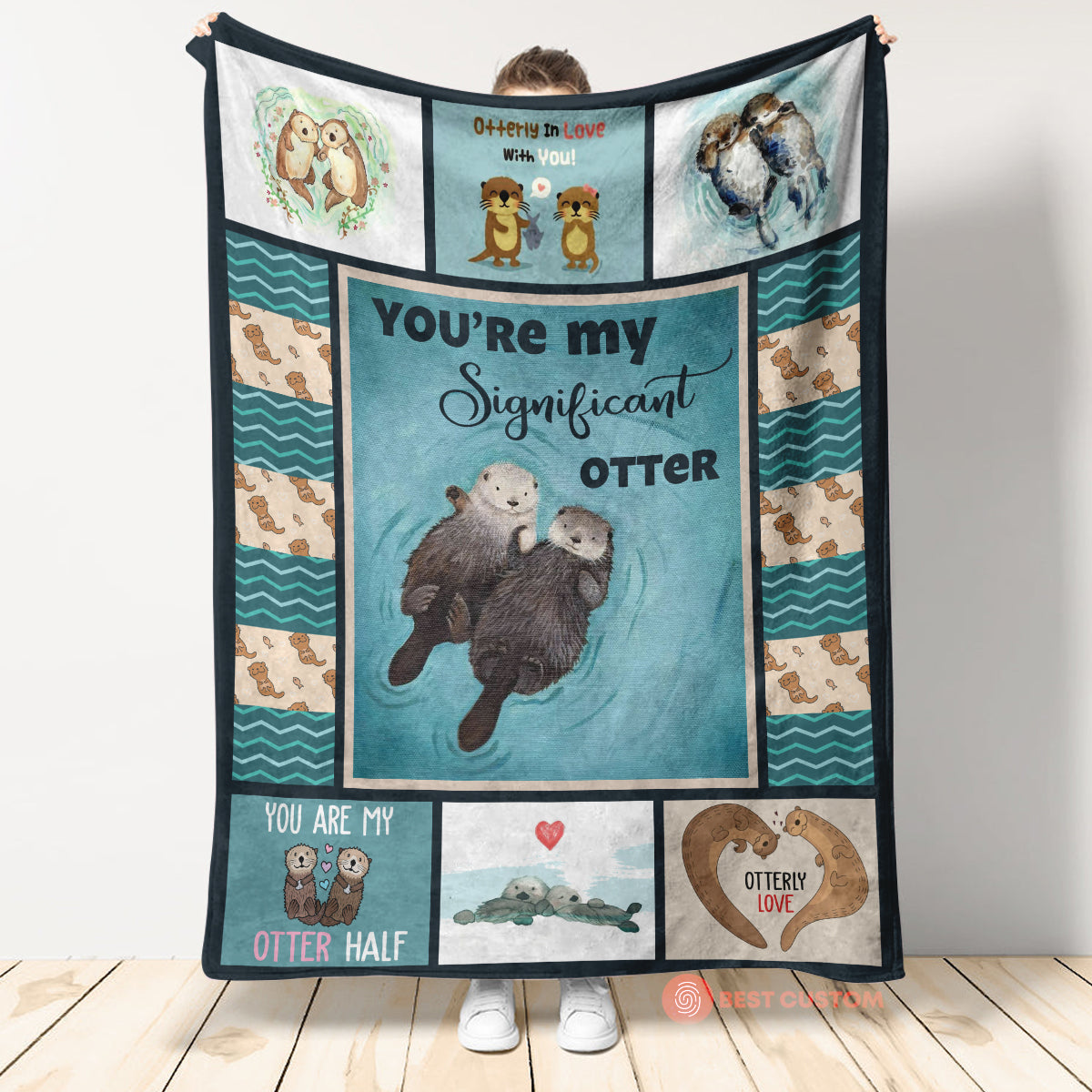 Gift For Couple Blanket, You Are My Significant Otter Love Blanket 1672998259630.jpg