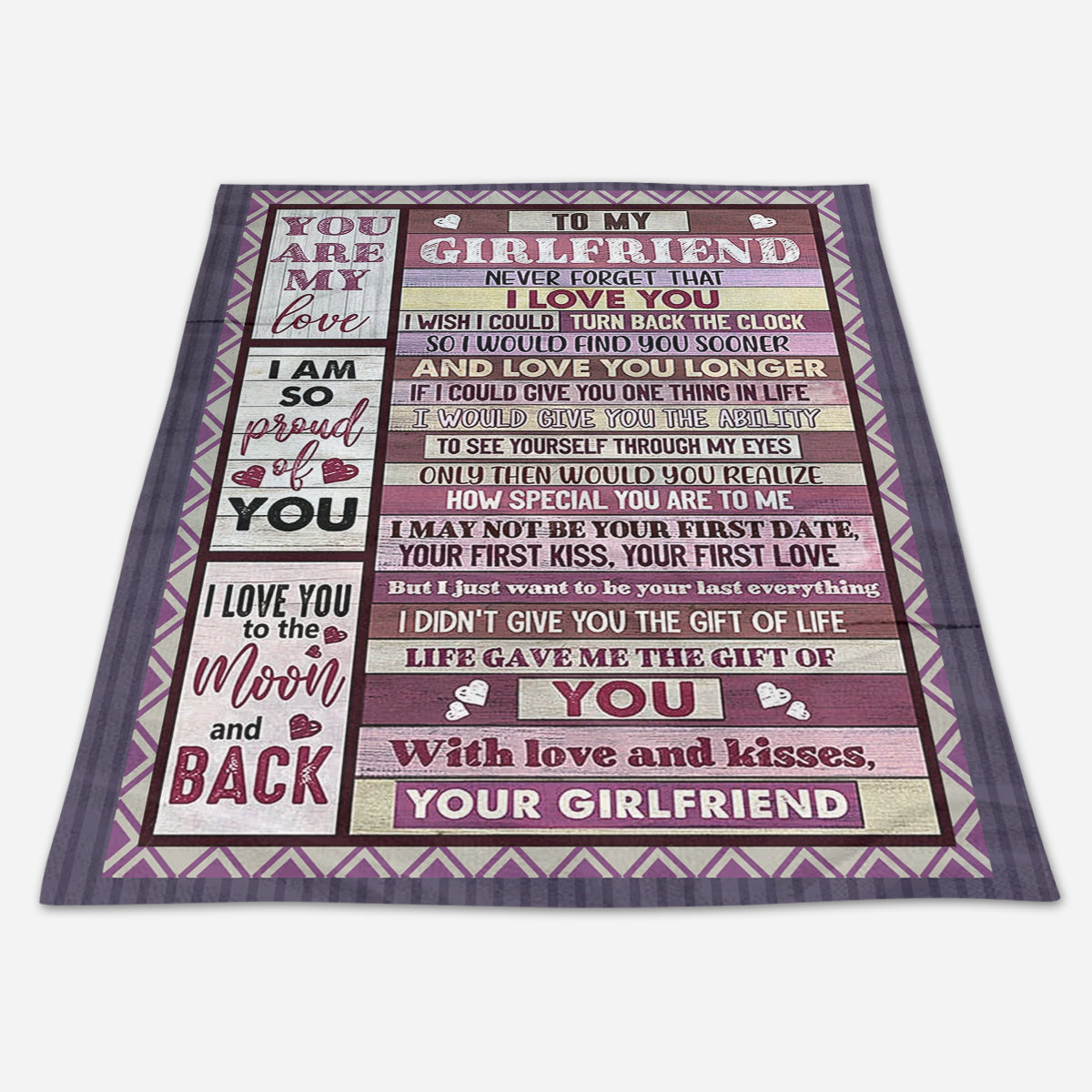 Best Valentine Gift For Girlfriend, You With Love And Kisses, You Girlfriend.Gift For Girlfriend From Boyfriend Home Decor Bedding Couch Sofa Soft and Comfy Cozy 1672998395510.jpg