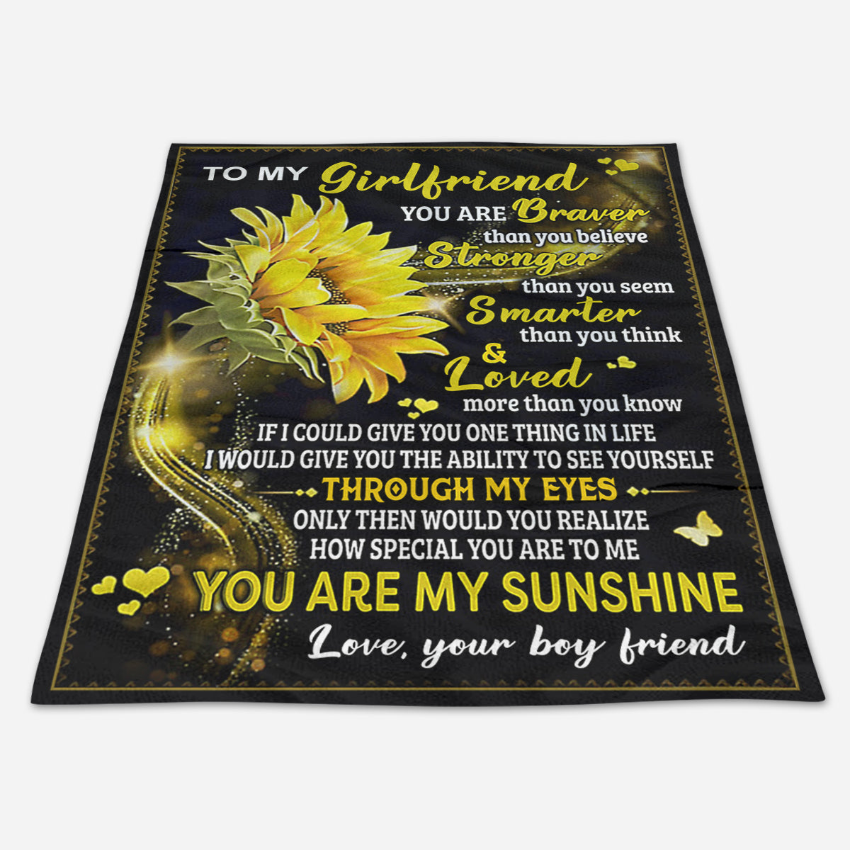 Best Valentine Gift For Girlfriend, You Are Braver Than You Believe Stronger. Gift For Girlfriend Family Home Decor Bedding Couch Sofa Soft And Comfy Cozy 1673142932849.jpg