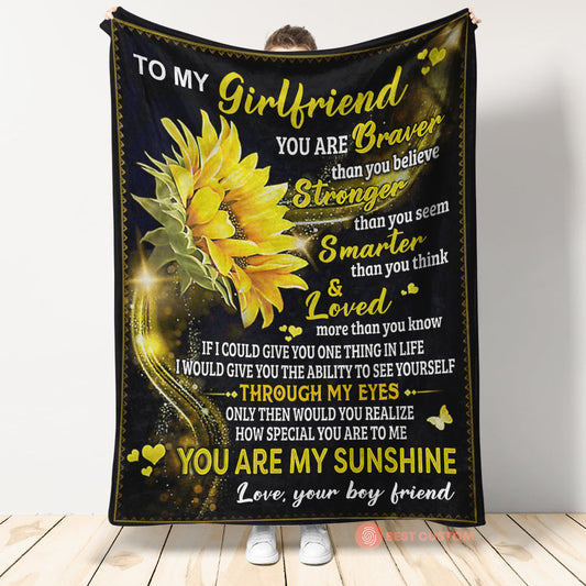 Best Valentine Gift For Girlfriend, You Are Braver Than You Believe Stronger. Gift For Girlfriend Family Home Decor Bedding Couch Sofa Soft And Comfy Cozy 1673142933307.jpg