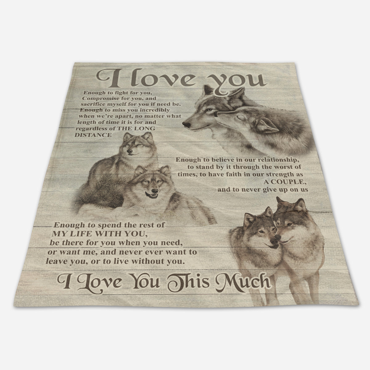 Best Valentine Gift For Girlfriend, Wolf Couple I Love You This Much Blanket Gift For Him Her Couple Birthday Gift Home Decor Bedding Couch Sofa Soft And Comfy Cozy 1673248211015.jpg