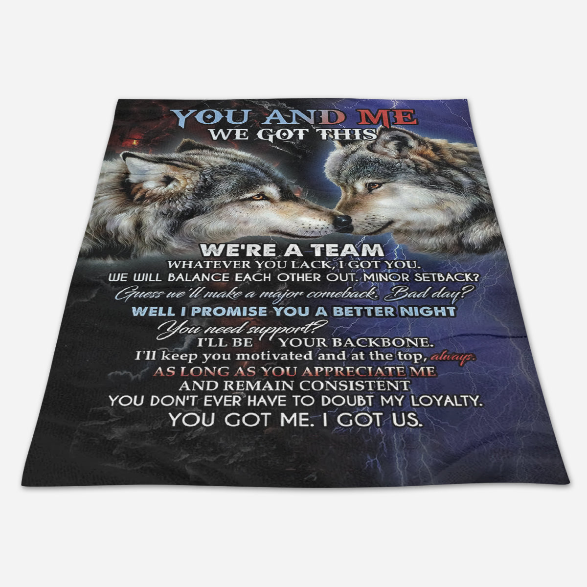 Best Valentine Gift For Girlfriend, We Got This We're A Team Fleece Blanket For Spouse, Wolf Lover Home Decor Bedding Couch Sofa Soft And Comfy Cozy 1673248421581.jpg