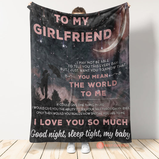 Best Valentine Gift For Girlfriend, You Mean The World To Me Blanket Girlfriend Couple Family Home Decor Bedding Couch Sofa Soft And Comfy Cozy 1673250103632.jpg