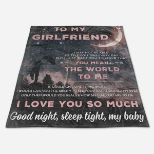 Best Valentine Gift For Girlfriend, You Mean The World To Me Blanket Girlfriend Couple Family Home Decor Bedding Couch Sofa Soft And Comfy Cozy 1673250103649.jpg