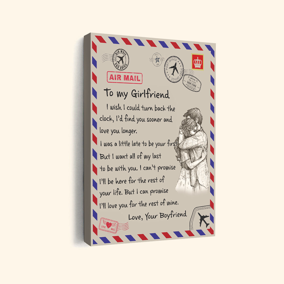 Best Valentine Gift For Girlfriend, I Wish I Could Turn Back The Clock Canvas Gift For Girlfriend From Boyfriend Home Decor 1673508216666.jpg
