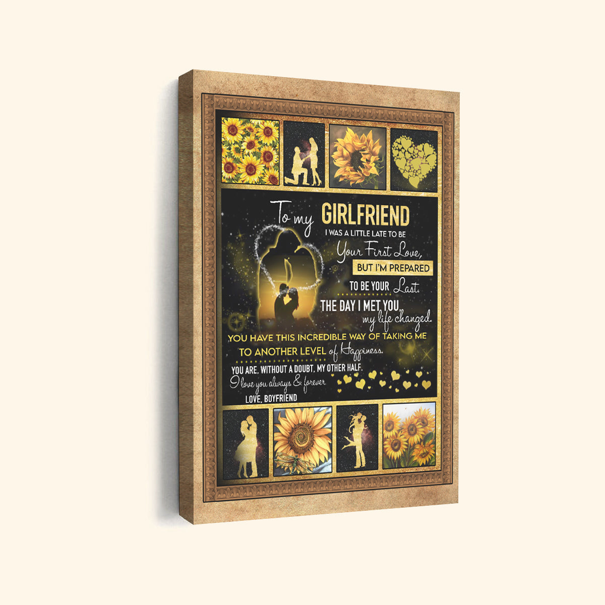 Best Valentine Gift For Girlfriend, Sunflower To My Girlfriend I Love You Canvas Gift For Girlfriend Birthday Gift Home Decor 1673508347152.jpg