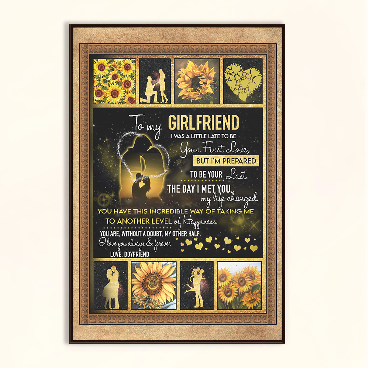 Best Valentine Gift For Girlfriend, Sunflower To My Girlfriend I Love You Canvas Gift For Girlfriend Birthday Gift Home Decor 1673508347391.jpg