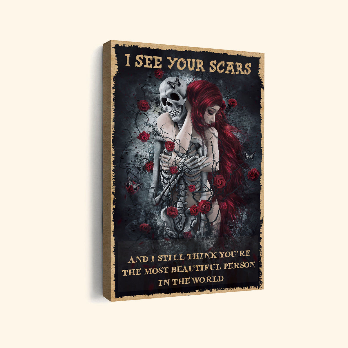 Gift For Couple Portrait Canvas I See Your Scars Skull Couple For Wife Husband Home Decor Wall Art Visual Art 1673516066692.jpg