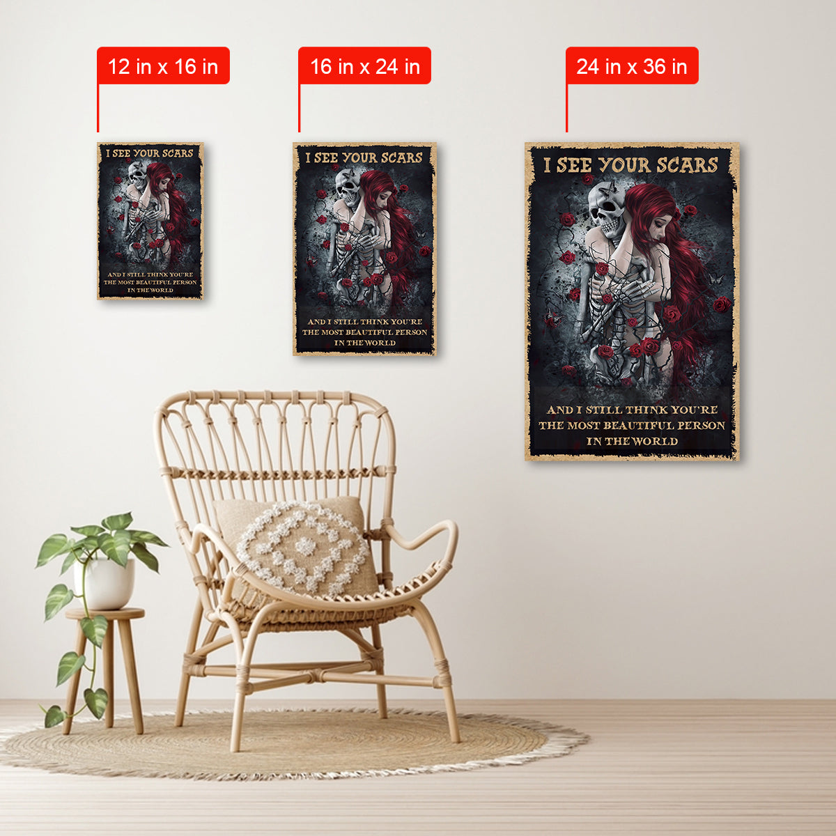 Gift For Couple Portrait Canvas I See Your Scars Skull Couple For Wife Husband Home Decor Wall Art Visual Art 1673516066912.jpg