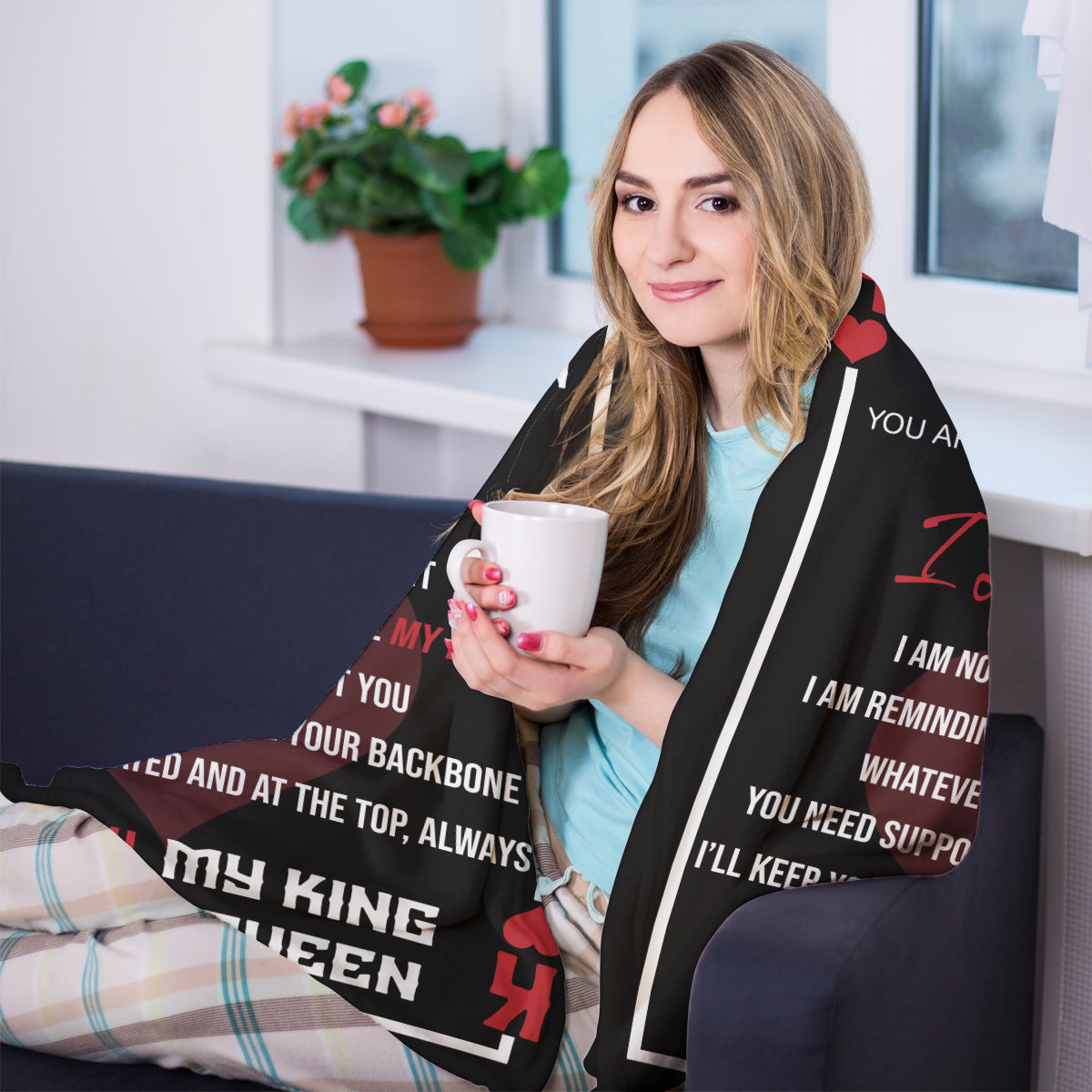 Best Valentine Gift For Boyfriend, My Man I Love You My King Blanket Gift For Him Husband Boyfriend Birthday Gift Home Decor Bedding Couch Sofa Soft and Comfy Cozy 1673601271241.jpg