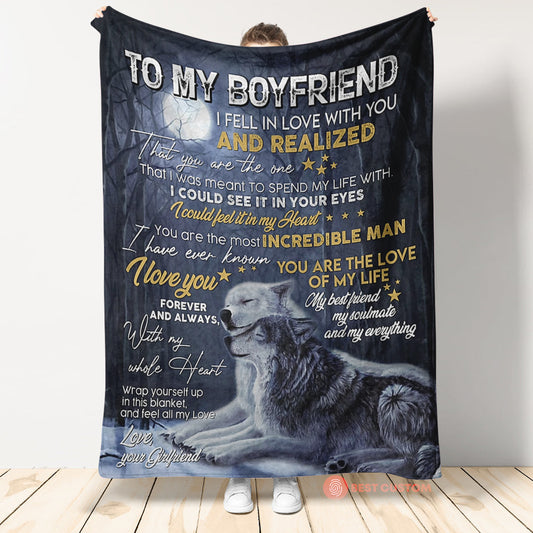Best Valentine Gift For Boyfriend, Wolf To My Boyfriend I Fell In Love With You - Love, Your Girlfriend 1673601600470.jpg