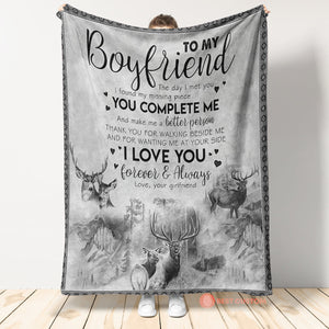 Best Valentine Gift For Boyfriend, Fleece Blanket, I found my missing piece You Complete Me Gift For Boyfriend From Girlfriend Birthday Gift Home Decor Bedding Couch Sofa Soft And Comfy Cozy 1673601838791.jpg