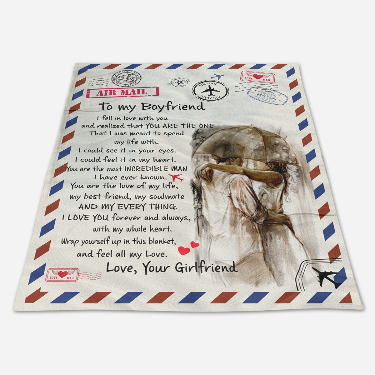 To My Boyfriend I Love You Forever And Always , Couple Fleece Blanket, Birthday Gift, Christmas Gift, Gift For Couple, Birthday For Couple, Gift For Boyfriend, From Girlfriend To Boyfriend 1673601997939.jpg
