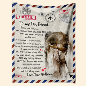 To My Boyfriend I Love You Forever And Always , Couple Fleece Blanket, Birthday Gift, Christmas Gift, Gift For Couple, Birthday For Couple, Gift For Boyfriend, From Girlfriend To Boyfriend 1673601998244.jpg
