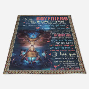 Best Valentine Gift For Boyfriend, I Fell In Love With You Fleece Blanket 1673602448238.jpg