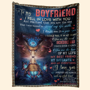 Best Valentine Gift For Boyfriend, I Fell In Love With You Fleece Blanket 1673602449136.jpg