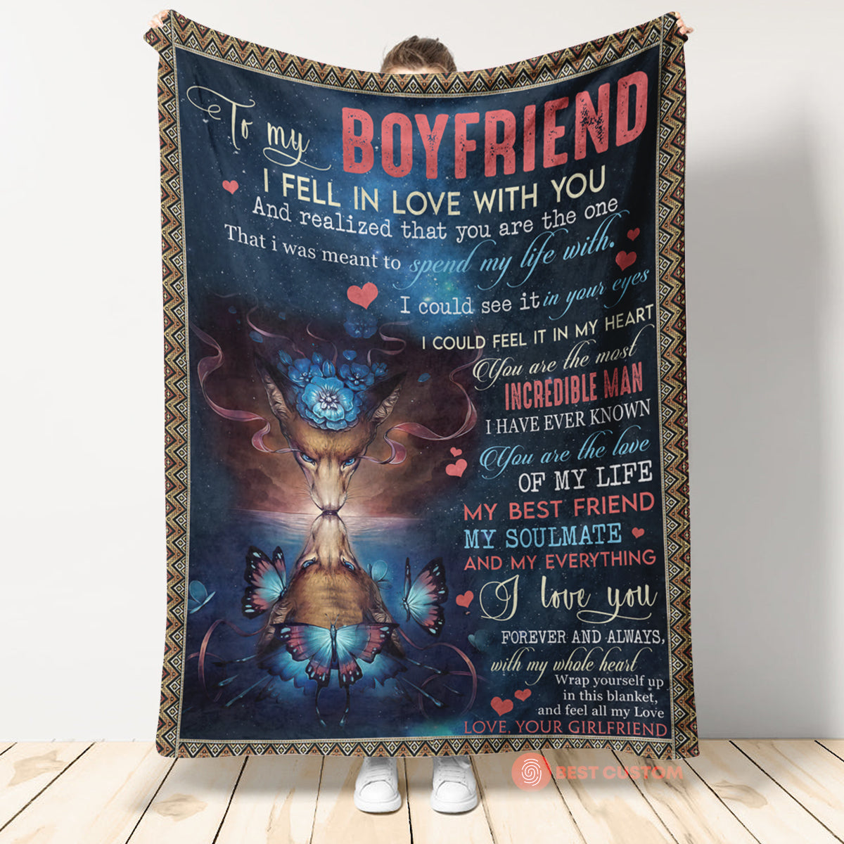 Best Valentine Gift For Boyfriend, I Fell In Love With You Fleece Blanket 1673602449639.jpg