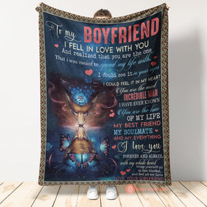Best Valentine Gift For Boyfriend, I Fell In Love With You Fleece Blanket 1673602449639.jpg