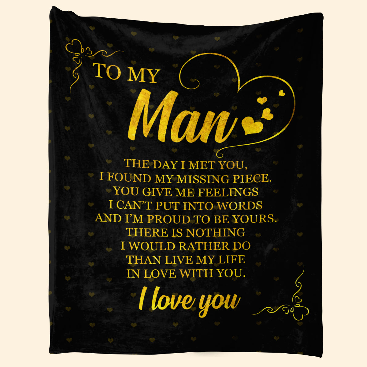 Best Valentine Gift For Boyfriend, To My Man The Day I Met You I Found My Missing Piece Live My Life In Love With You 1673602605171.jpg