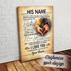 Best Valentine Gift For Boyfriend, Canvas Gift For Boyfriend Day I Met You My Life Changed 1673603414670.jpg