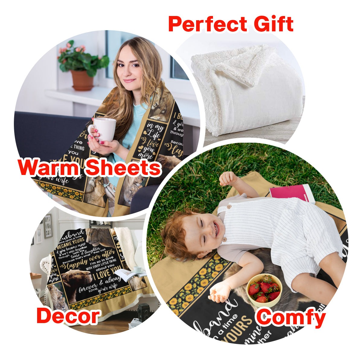Best Valentine Gift For Husband Blanket, Wife To Husband You Are My Sunshine Lion Fleece Blanket 1673604928852.jpg