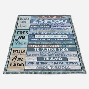 Best Valentine Gift For Husband Blanket Spanish Ver , To Husband Your Last Everything Fleece Blanket 1673666879758.jpg