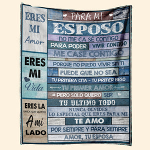 Best Valentine Gift For Husband Blanket Spanish Ver , To Husband Your Last Everything Fleece Blanket 1673666879784.jpg