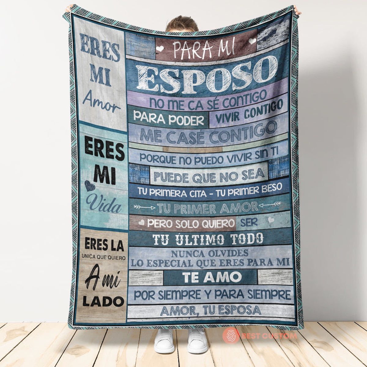 Best Valentine Gift For Husband Blanket Spanish Ver , To Husband Your Last Everything Fleece Blanket 1673666879812.jpg