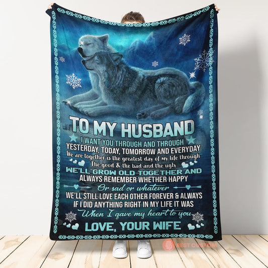 Best Valentine Gift For Husband, I Gave My Heart To You Fleece Blanket - Quilt Blanket, Valentine Gift, Love From Wife 1673668364367.jpg