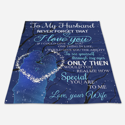 Best Valentine Gift For Husband Blanket, Fleece Blankets, Love Your Wife.Gift For Husband Family Home Decor Bedding Couch Sofa Soft and Comfy Cozy 1673669142967.jpg