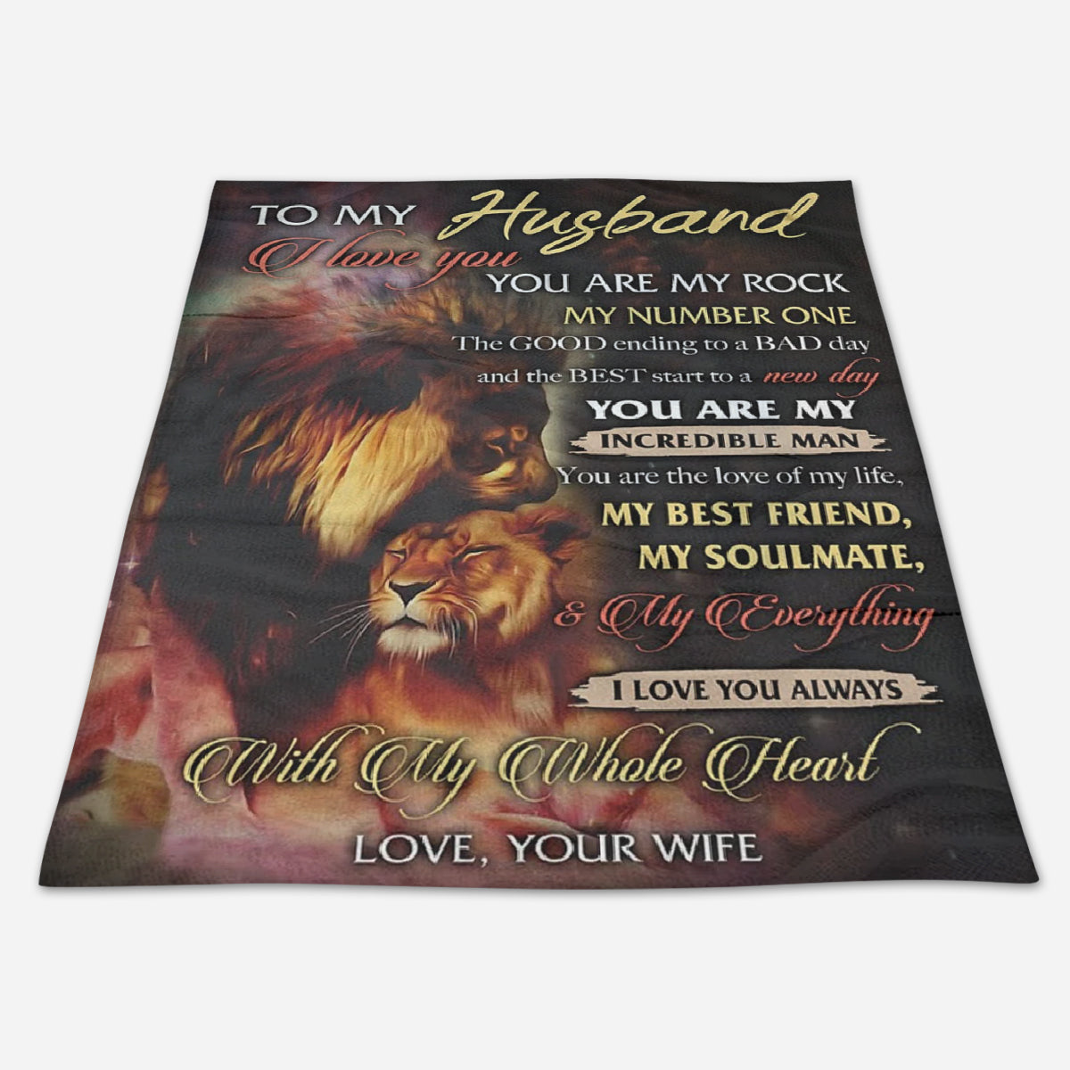 Best Valentine Gift For Husband Lion, I Love You, You Are My Rock,Soft Blanket, Fleece Blanket.Gift For Husband Home Decor Bedding Couch Sofa Soft And Comfy Cozy 1673669521309.jpg