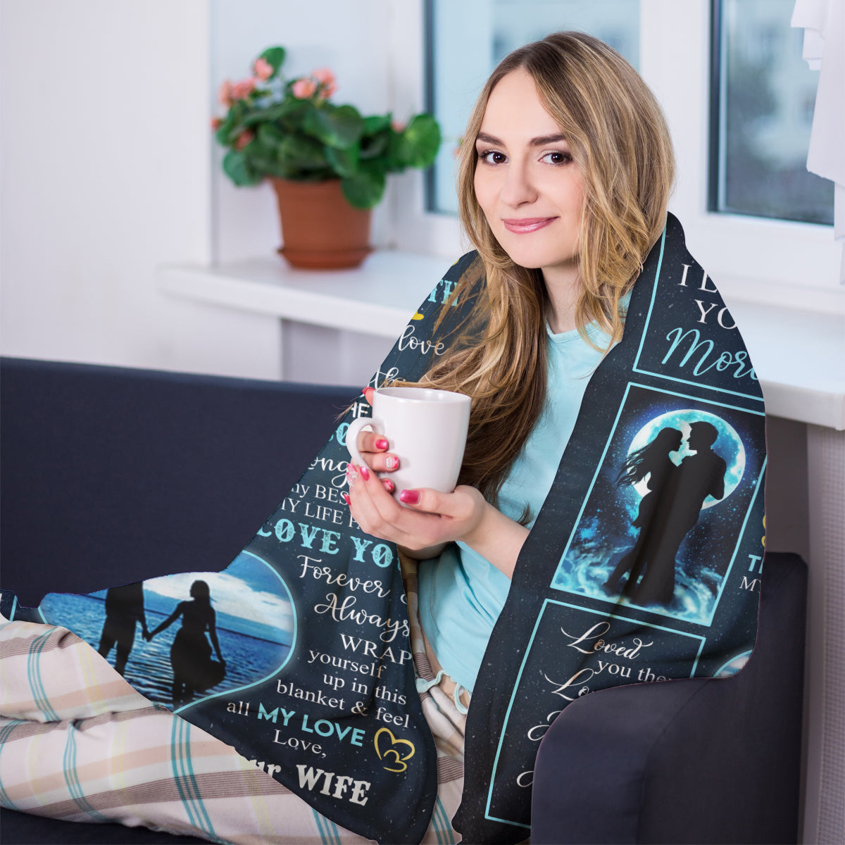 Best Valentine Gift For Husband, I My Life I Love You More Blanket Gift for Husband From Wife Birthday Gift Home Decor Bedding Couch Sofa Soft and Comfy Cozy 1673669631953.jpg
