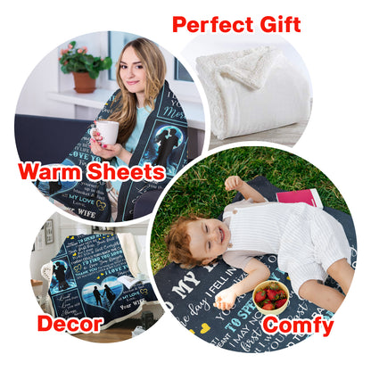 Best Valentine Gift For Husband, I My Life I Love You More Blanket Gift for Husband From Wife Birthday Gift Home Decor Bedding Couch Sofa Soft and Comfy Cozy 1673669632049.jpg